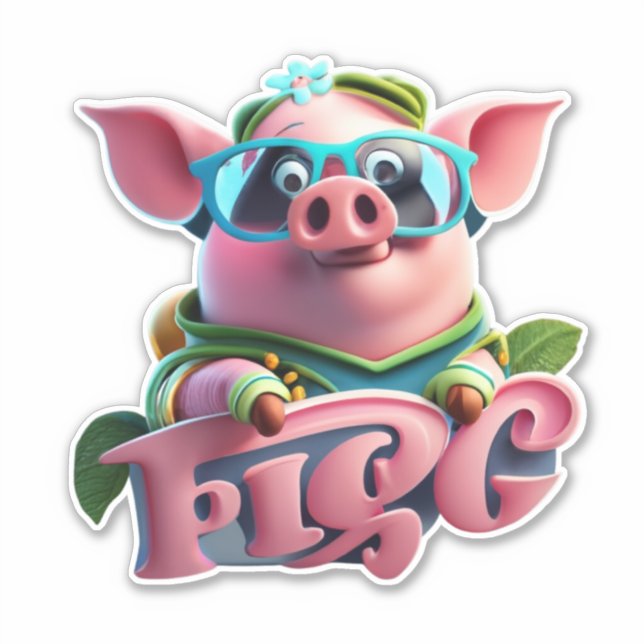 Liberar tu creatividad con Pegatinas de cerdo (Anverso)