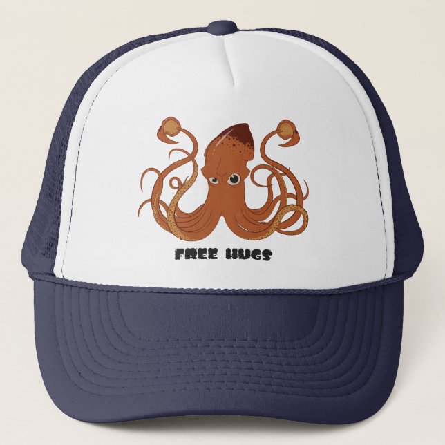 Libere el gorra del calamar de los abrazos (Anverso)