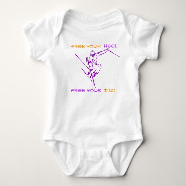 Libere su mente y vaya camiseta de esquí (Anverso)