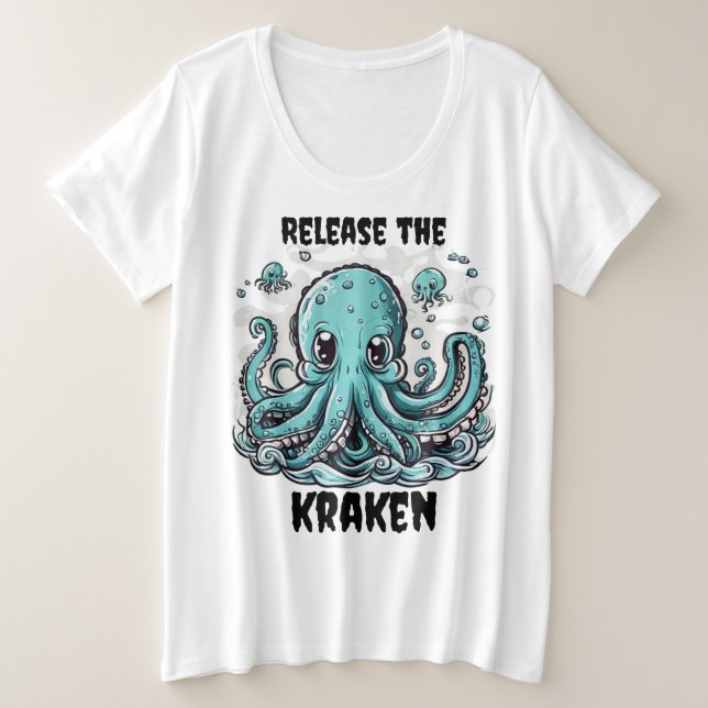 ¡Liberen a KRAKEN! Maternidad de pulpo suave (Anverso del diseño)