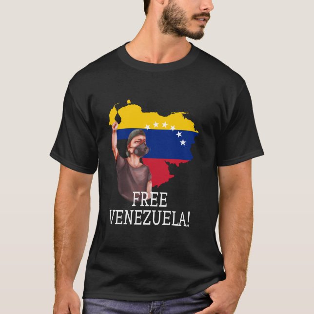 Liberen a Venezuela con camiseta para hombres y mu (Anverso)