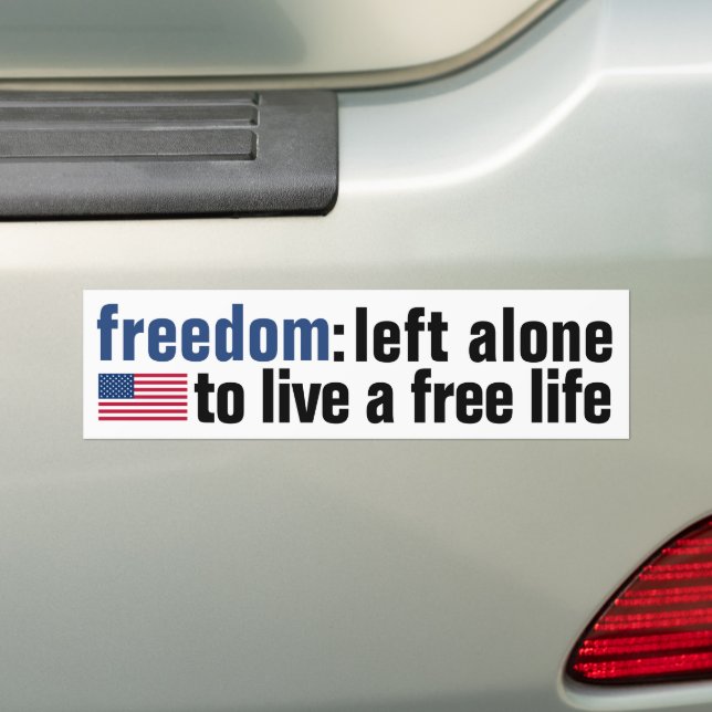 Libertad (bandera v.3) Pegatina parachoques (en coche)