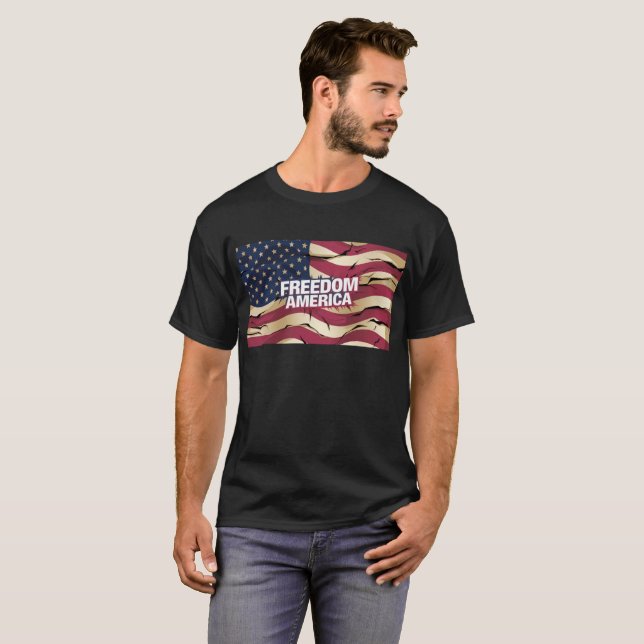 LIBERTAD camisas sudaderas masculinas de Estados U (Anverso completo)