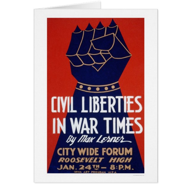 Libertad civil WWII WPA 1940 (Frente)
