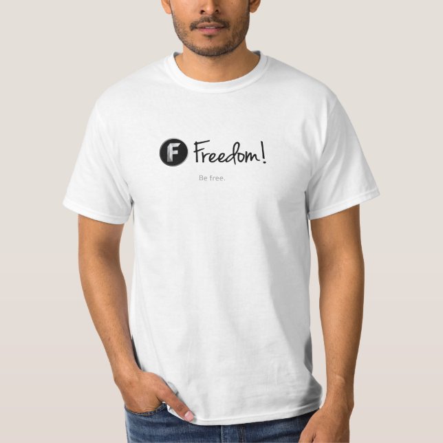 ¡Libertad! - Esté libre. Camisetas blancas (Anverso)