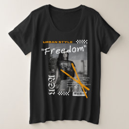 Libertad Estilo urbano usar ropa de EE.UU. negro