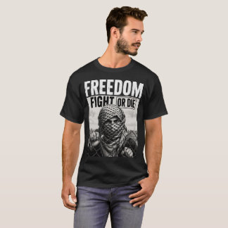 "Libertad: Lucha o Muere" Camiseta negra gráfica p