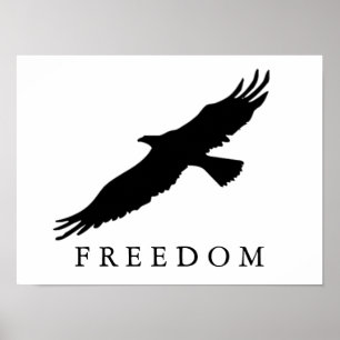 Libertad motivacional Águila Aterrizar Arte Blanco