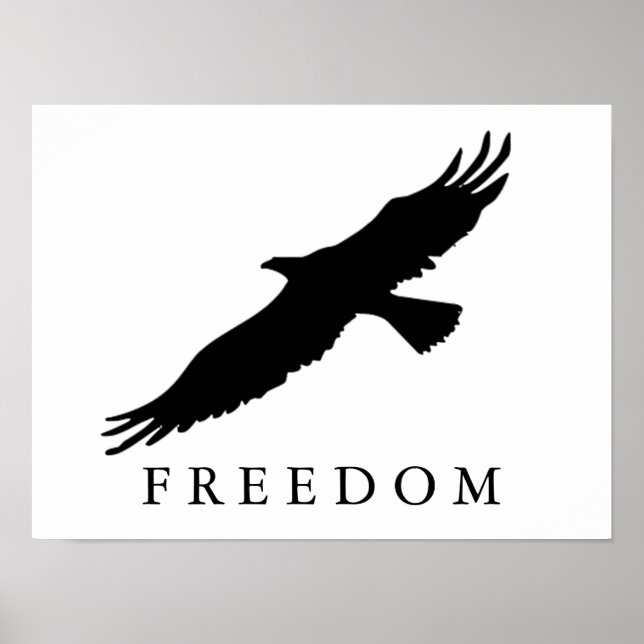 Libertad motivacional Águila Aterrizar Arte Blanco (Frente)