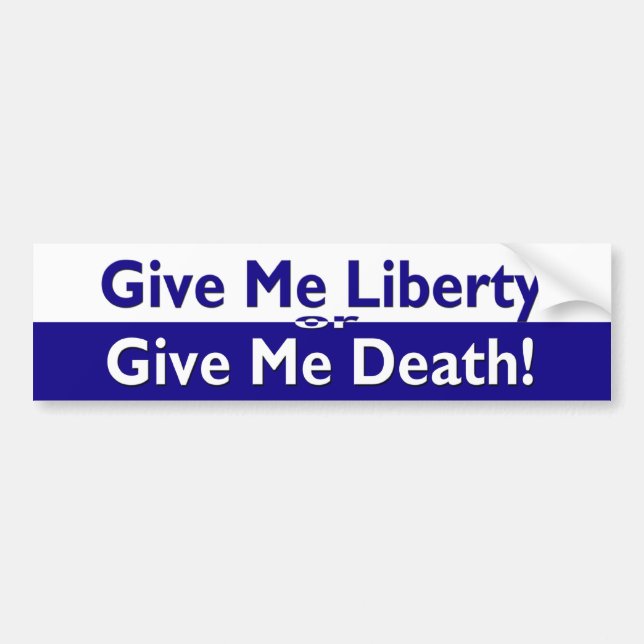 Libertad o pegatina para el parachoques de la (Frente)