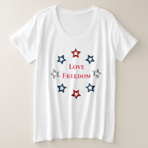 Libertad para camisetas de tamaño más grande para