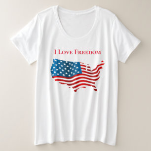 Libertad para camisetas de tamaño más grande para