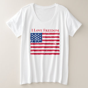 Libertad para camisetas de tamaño más grande para