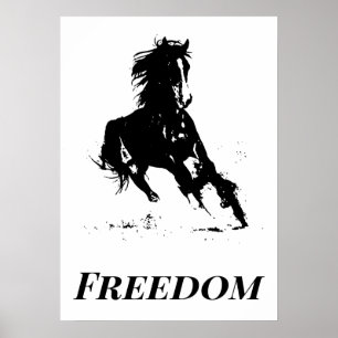Libertad Retro Arte Pop Blanco Negro Corriendo Cab