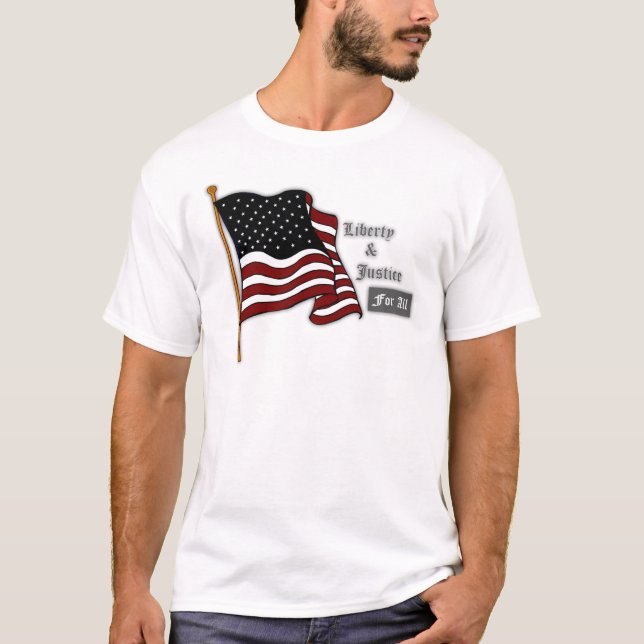Libertad y justicia de la camiseta de la bandera (Anverso)