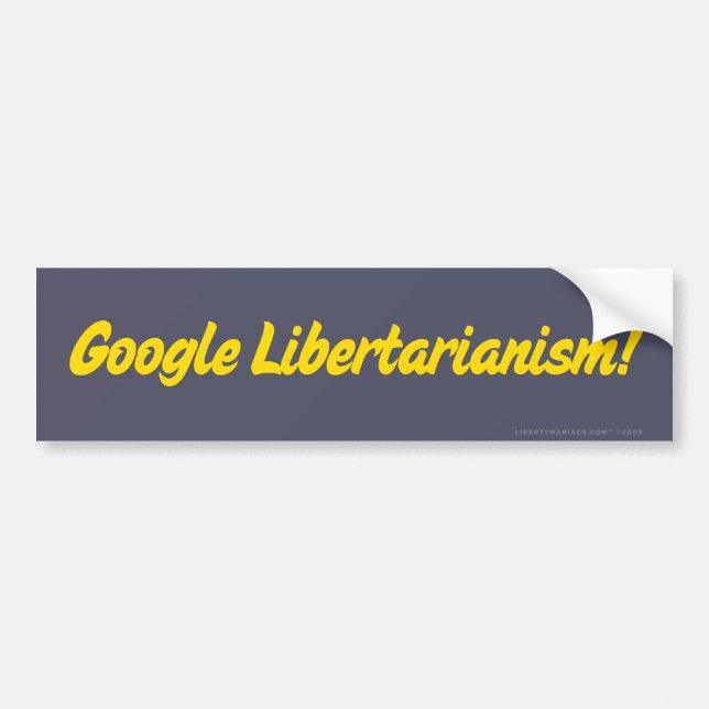 ¡Libertarianism de Google! Pegatina para el (Frente)