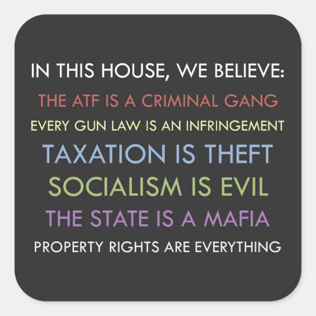 Libertario, creemos Pegatina (Anverso)