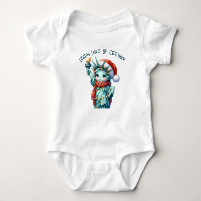 Liberty ilumina a Navidades" Baby Jersey Bodysuit (Anverso)