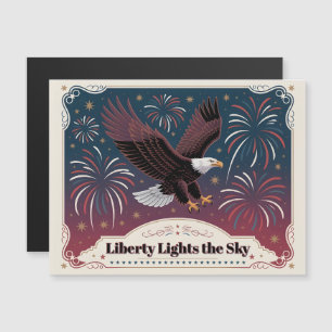 Liberty Ilumina el Cielo • 1776–2026 Tarjeta Recue