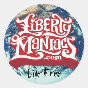 LibertyManiacs.com Pegatina