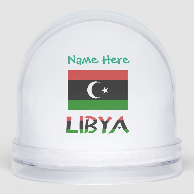 Libia: La bandera libia verde es personalizada (Anverso)