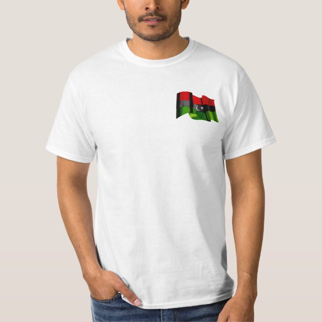 Libia libre - bandera libia de las camisetas de la (Anverso)
