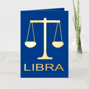 Libra Balanza Dorada Signo del Zodiaco Cumpleaños 