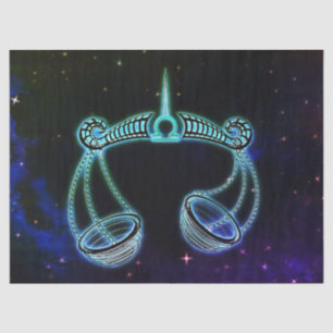 libra balanza papel de tejido zodiaco