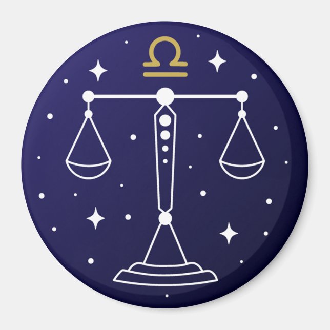 Libra el imán del Rótulo Zodiac Scales (Frente)