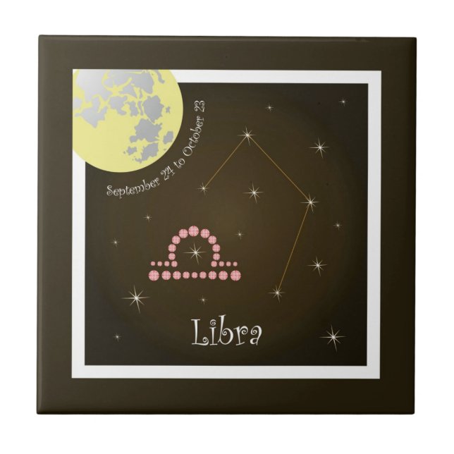 Libra el septiembre 24 to October 23 de baldosa de (Frente)