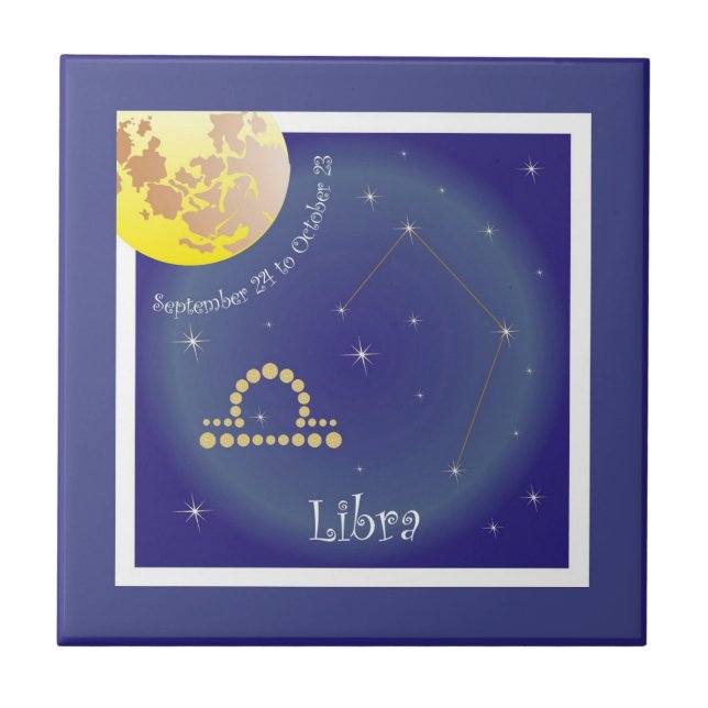 Libra el septiembre 24 to October 23 de baldosa de (Frente)