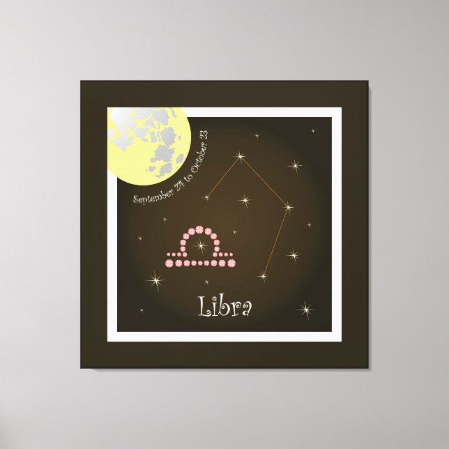 Libra el septiembre 24 to October 23 lienzo (Anverso)