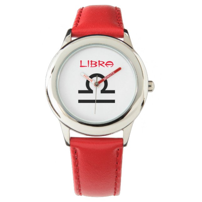 Libra Signo del Zodiaco. Relojes para Niños. (Anverso)