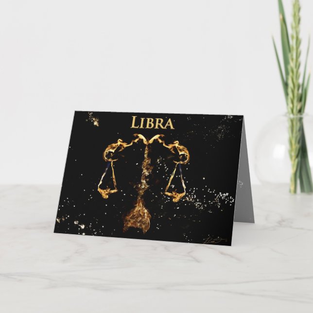 Libra - Tarjeta de felicitación (Anverso)