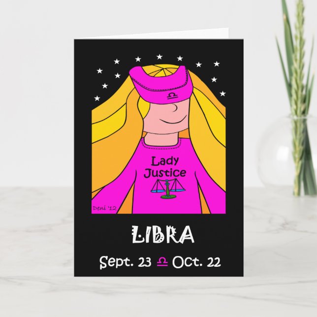LIBRA - TARJETA DE REUNIÓN DE ZODIAC (Anverso)