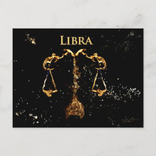 Libra - Tarjeta postal