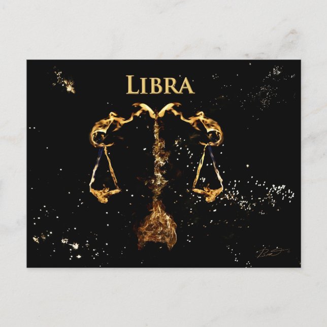 Libra - Tarjeta postal (Anverso)