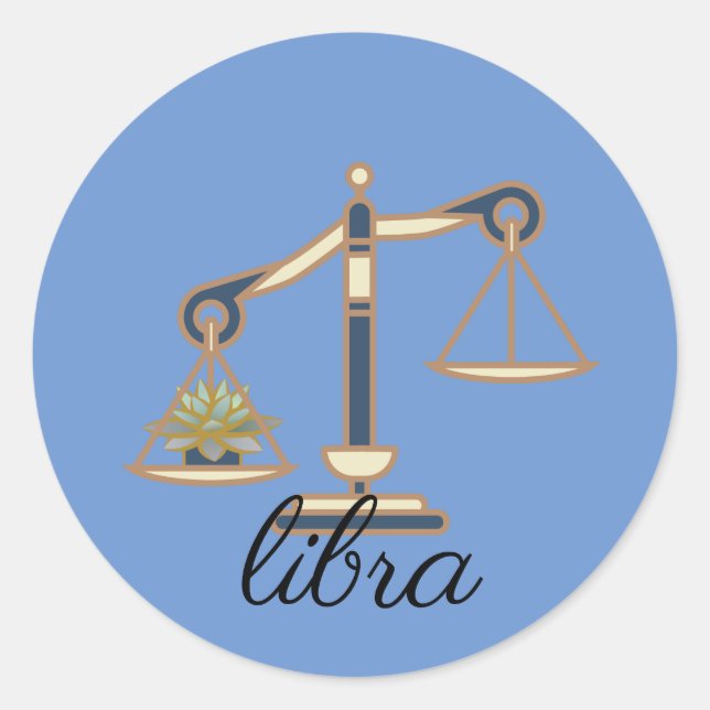 Libra Zodiac Pegatinas para mujeres, pequeñas empr (Anverso)