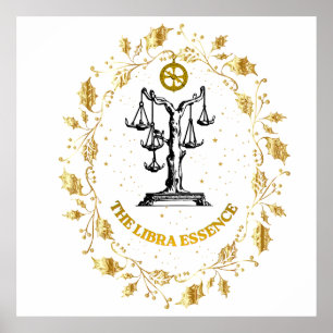 Libra Zodiaco Lujo Estética Estrellas Arte