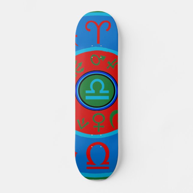 Libra Zodiaco Skateboard (Anverso)