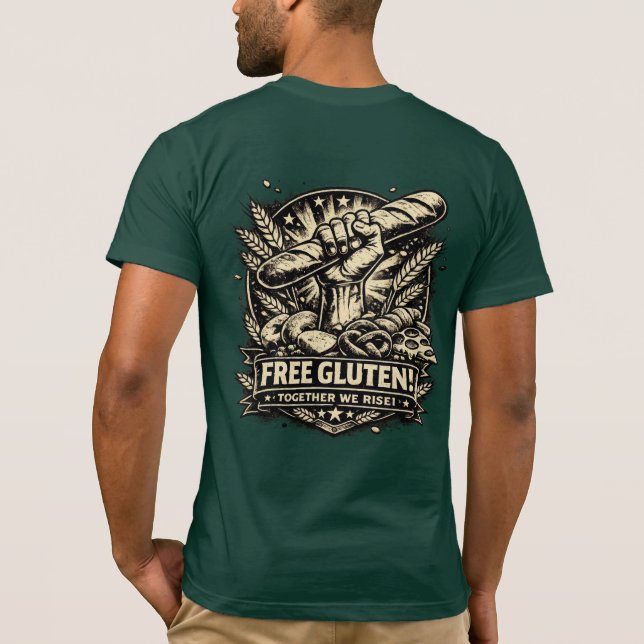 ¡Libre de Gluten! – Camiseta Divertida de Comida � (Reverso)