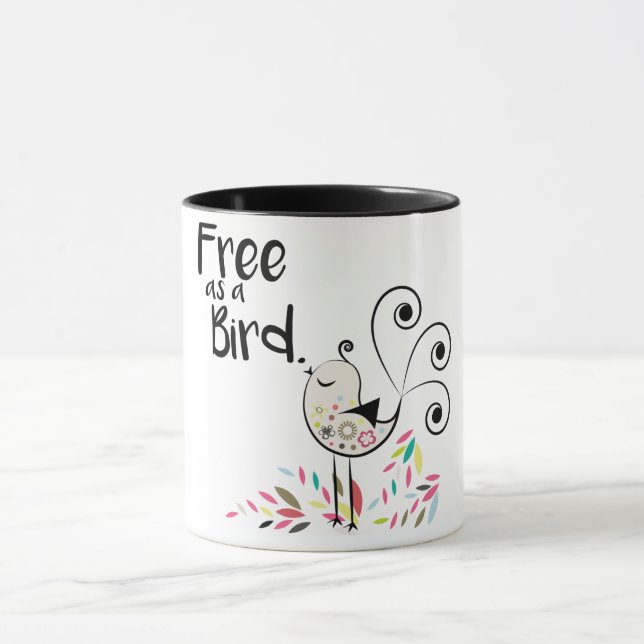 Libre lindo como taza de café del pájaro (Centro)