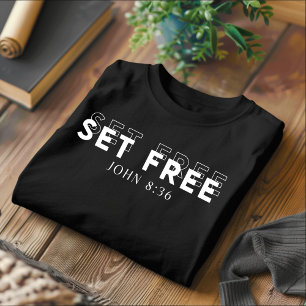 Libre para hombres y mujeres camisetas cristianas