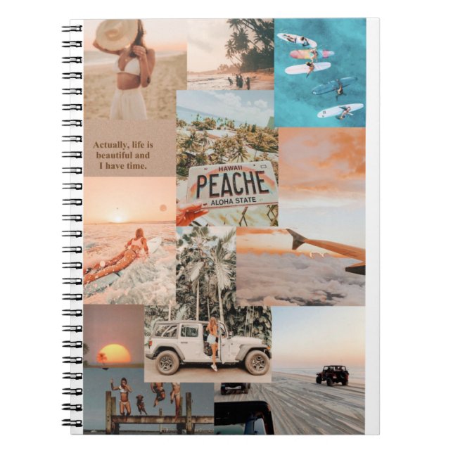 Libreta aesthetic summer vibes collage (Frente)