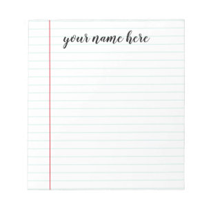 Libreta alineada personalizada