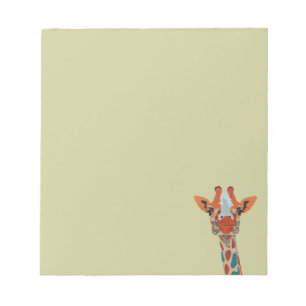 Libreta ambarina de la jirafa que mira a