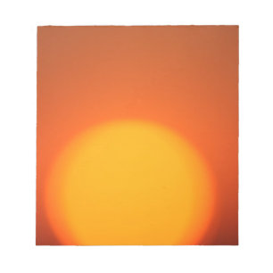 Libreta anaranjada de la puesta del sol