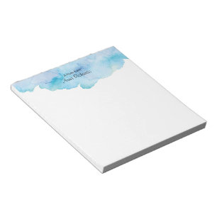 Libreta azul personalizada del watercolour
