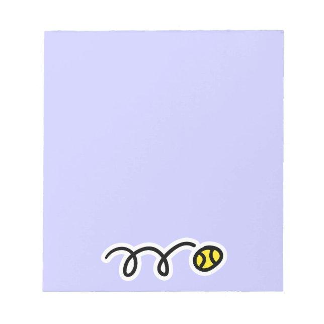 Libreta con diseño lindo de la pelota de tenis (Frente)