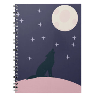 libreta con diseño lobo